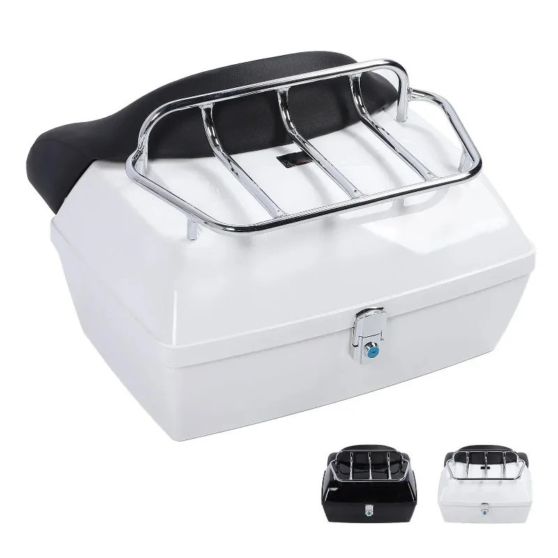 Large Capacity Moto Rear Trunk Box Stable Installation Safety Storage Helmet Box
