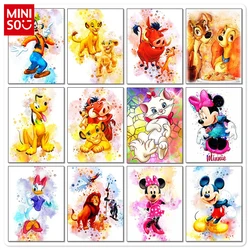 DIY diamentowe malowanie Disney pełna kwadratowa/okrągła kreskówka król lew Mickey Mouse haftowana mozaika zestaw do szycia krzyżykowego prezent dla dzieci