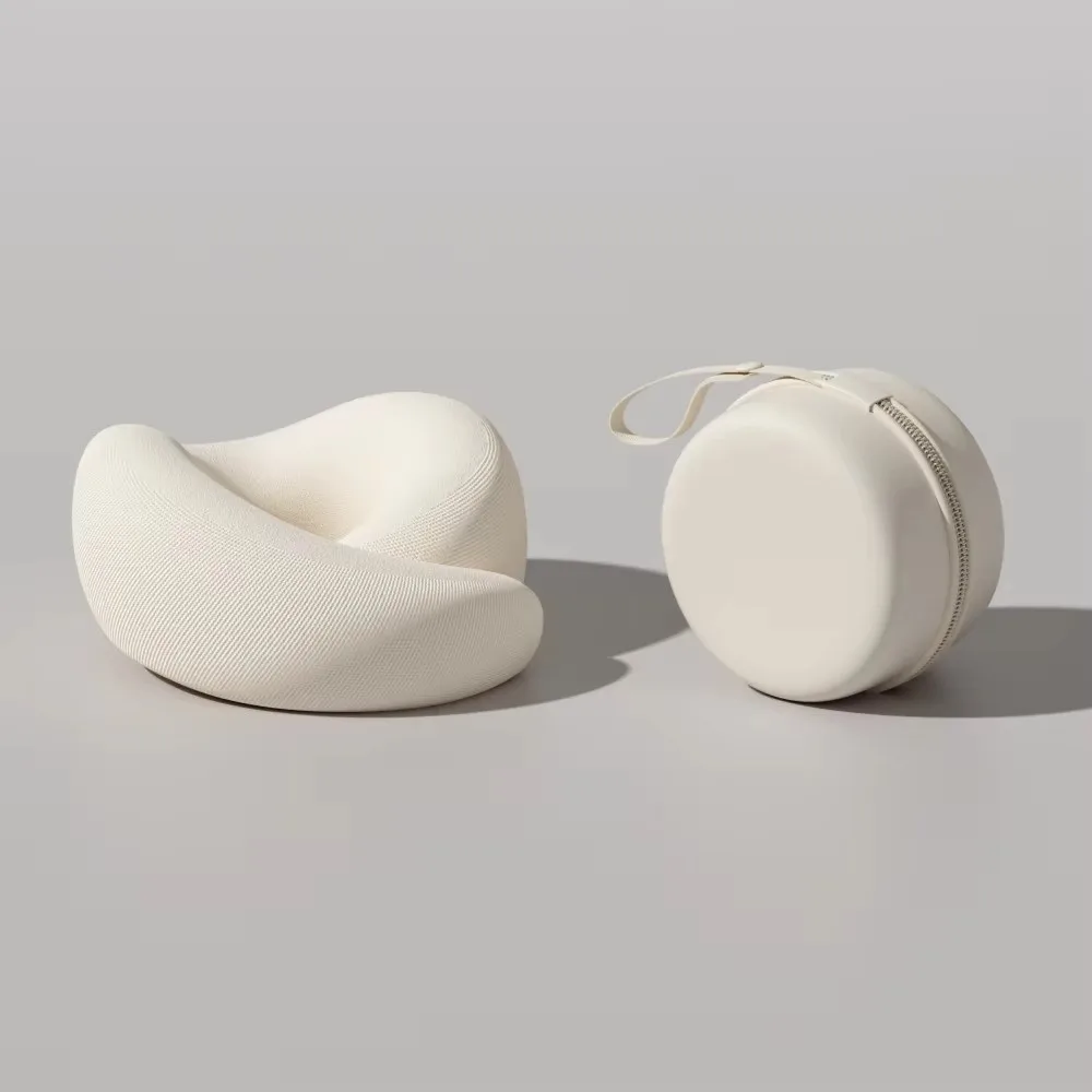 

U-образная подушка для шеи с медленным отскоком, поддержка шеи, регулируемая подушка из пены с эффектом памяти и сумкой для хранения, подушки для сна из пены с эффектом памяти