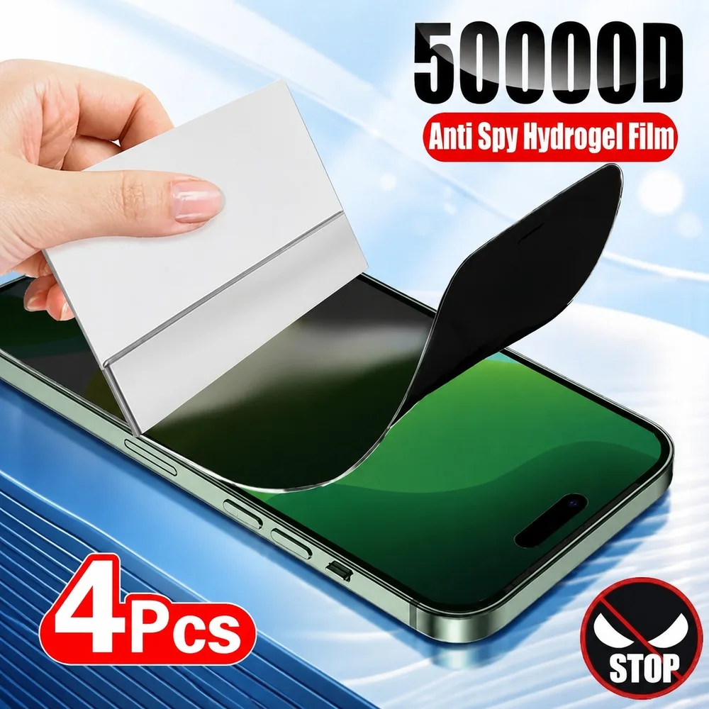 4PCS Privacy Hydrogel Film For Samsung Galaxy M11 M12 M13 M14 Anti Spy Screen Protector For Samsung Galaxy M15 M16 M17 5G M20 HD