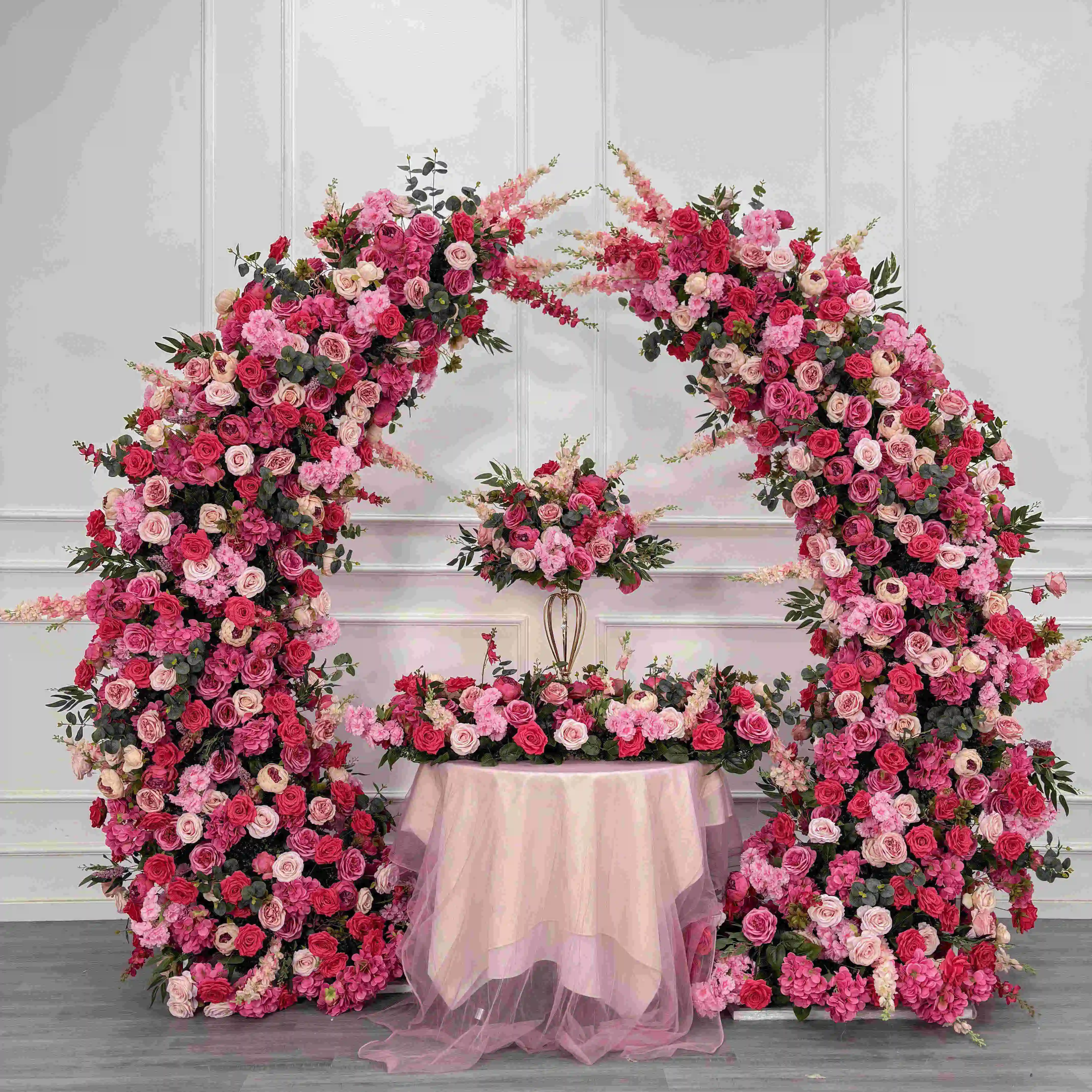 Popular Silk Artificial Tropical Realistic Flowers Wedding Arch Decoration For Back To School And Weddings