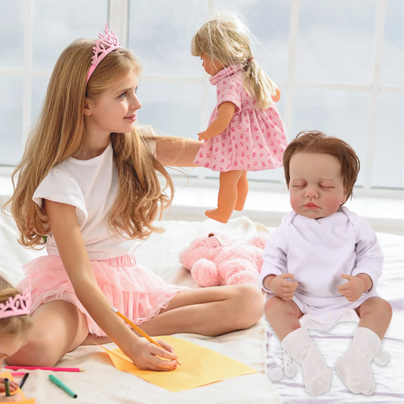 

49 см реборн для маленьких мальчиков, реалистичный мягкий силиконовый набор для ролевых игр для маленьких мальчиков, набор игрушек Reborn для детей