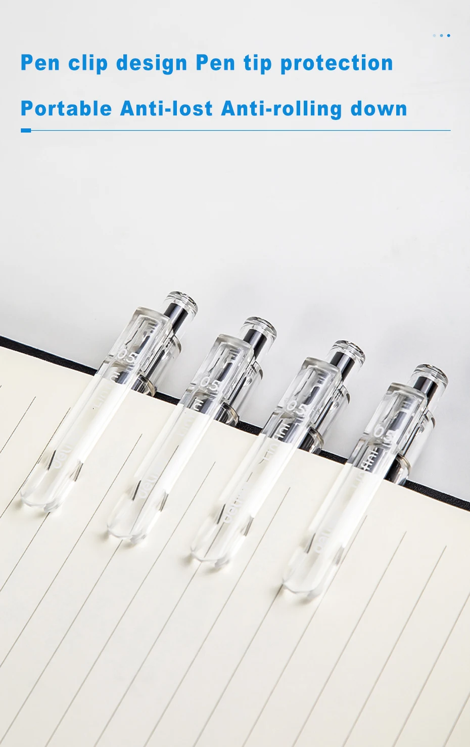 Deli Gel Pen 0,5mm Presse einziehbare Kugelschreiber einfachen Stil gelten für Schul büro Schreibwaren Zubehör – Detail 8
