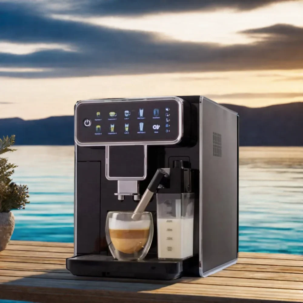 Smart Cappuccino full super fully automatic Espresso coffee machine Maker with grinder Milk Tank home