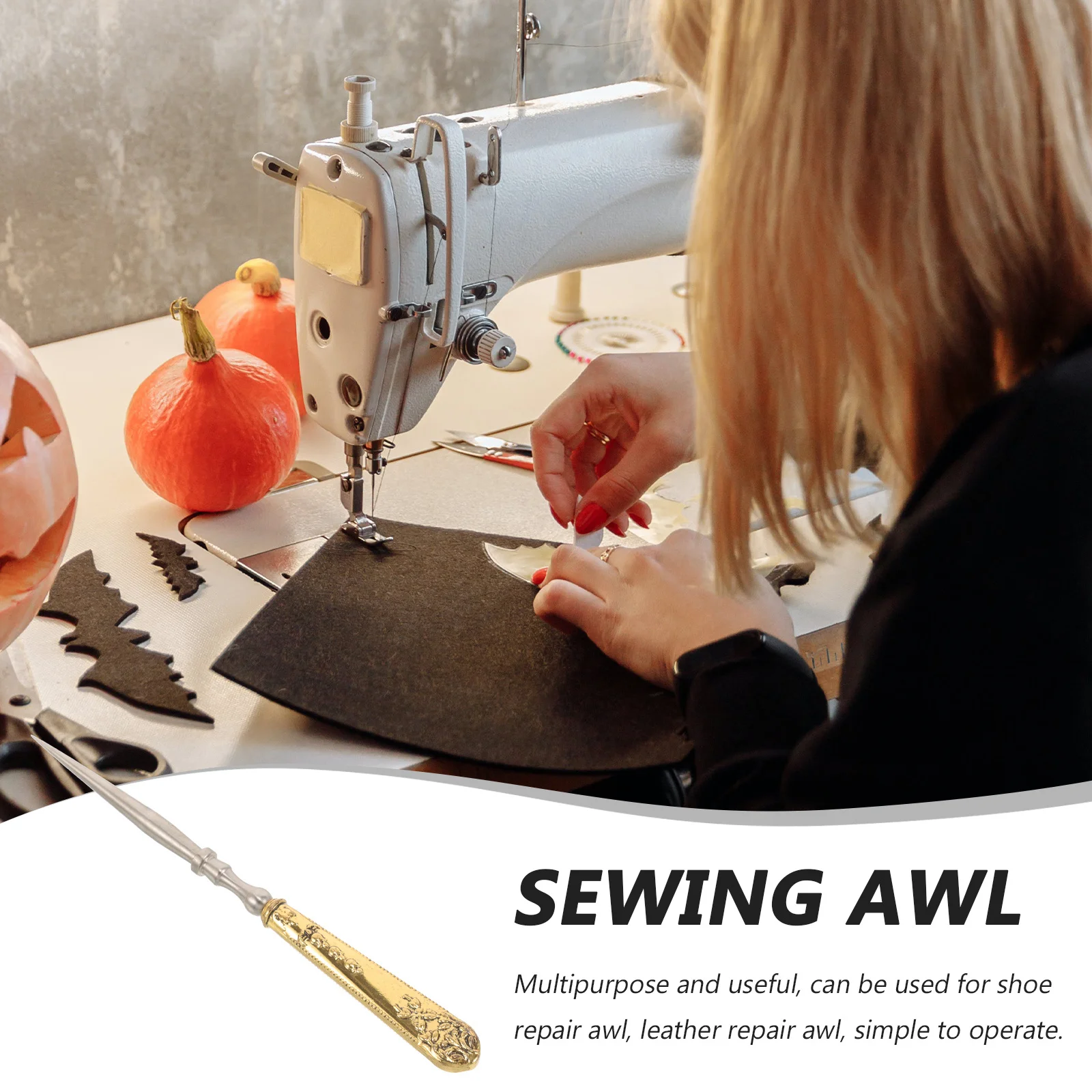 

Vintage Style For Shoe Repair Hand Stitch Tool Portable Metal Awl Craft Needle Sewing Decorative Awl Tools Tool