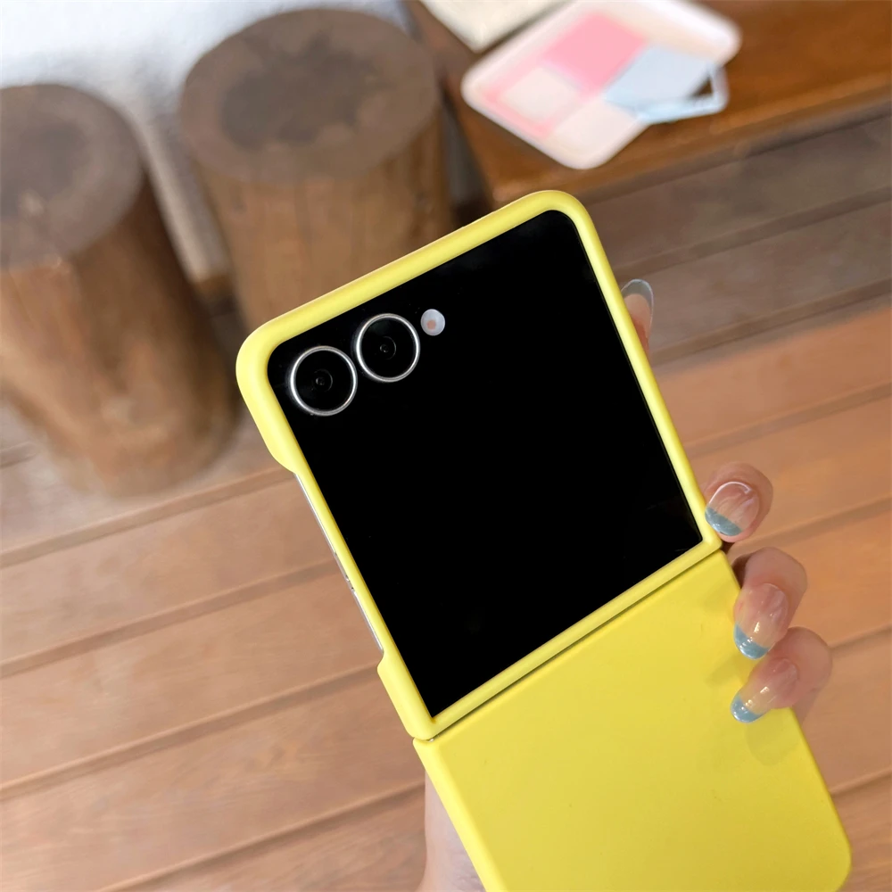 Original Liquid Silicone Soft Case For Samsung Galaxy Z Flip 7 6 5 Candy Matte Shockproof Candy Colors Ultra Thin Cover Flip7