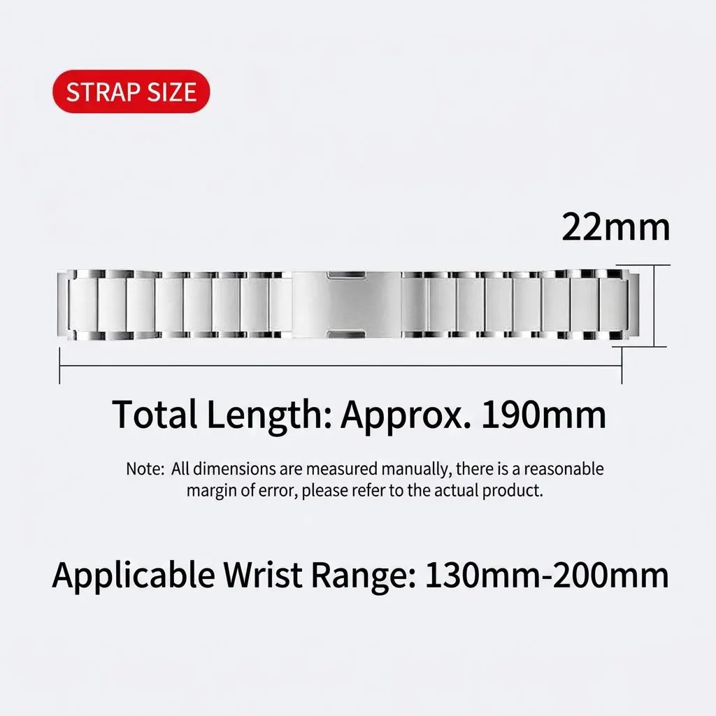 22mm Titanium Alloy Quick Release Three Bead Watch Strap Replacement Metal Band Premium Business For Huawei Watch GT 7 Pro