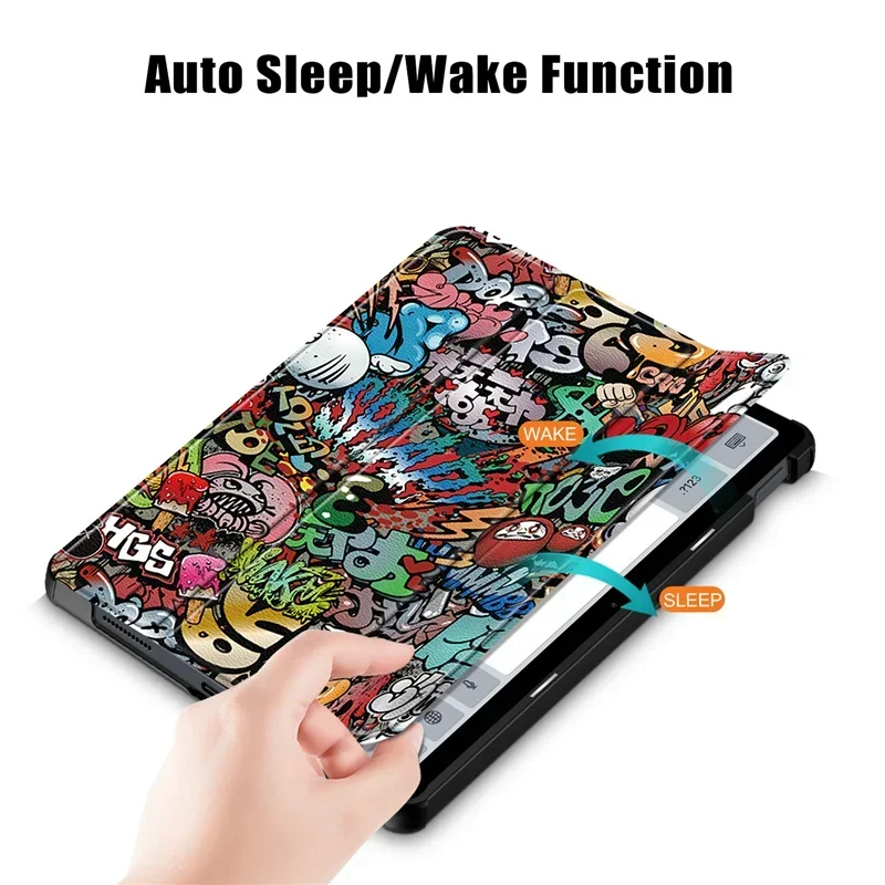 Case for Xiaomi Pad 6 Mi Pad 5 Pro Tablet Cover Tri-folding Stand for Redmi Pad SE 11 2023 Redmi Pad Case Cover Auto Wake Sleep