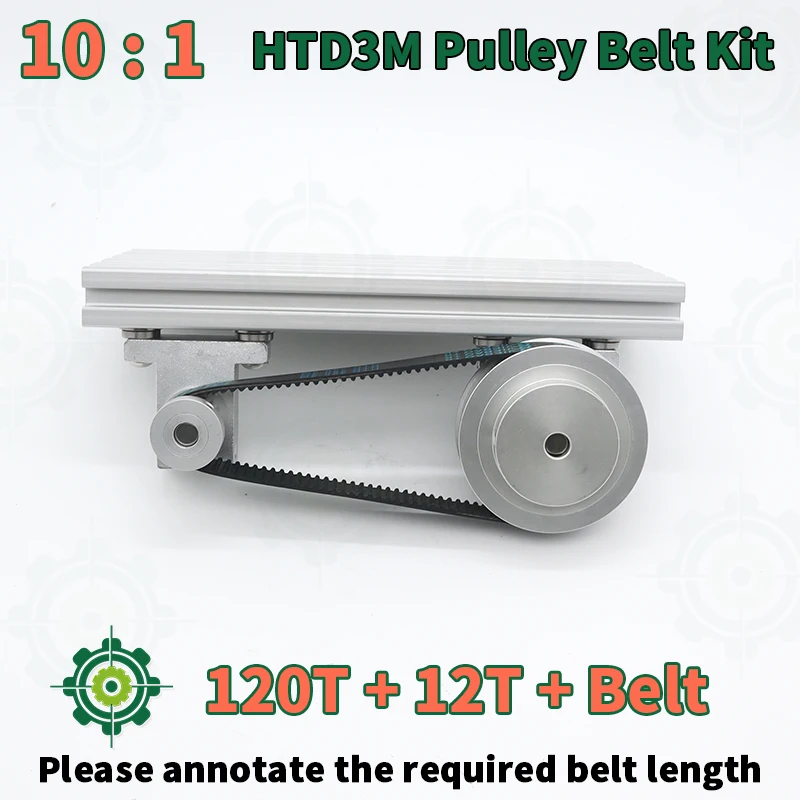 htd-3m-pulley-belt-kit-120t-12t-2-1-reduction-ratio-htd3m-belt-pulley-kit-120teeth-12teeth-htd-3m-synchronous-wheel-pulley-kit