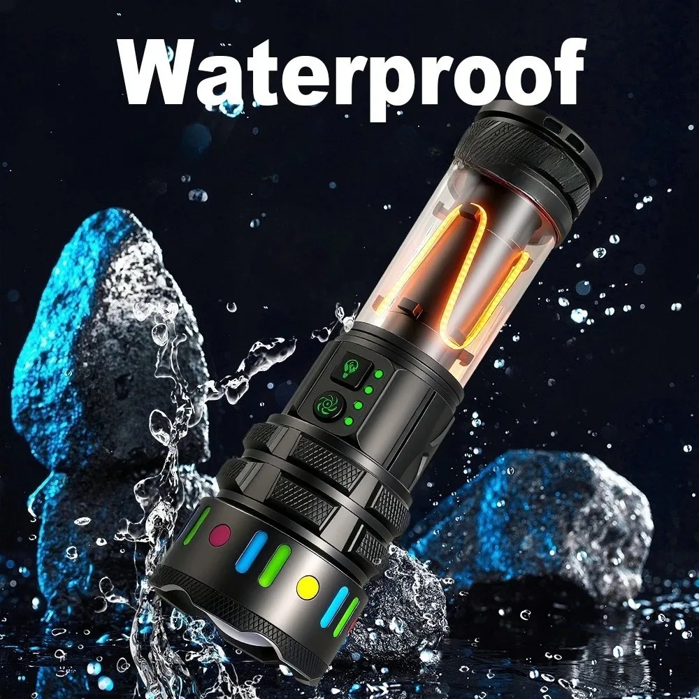Powerful Ultra Bright LED Flashlight Type-C Fast Rechargeable Handheld Work Torch for Daily Outdoor Emergency Lighting view 4