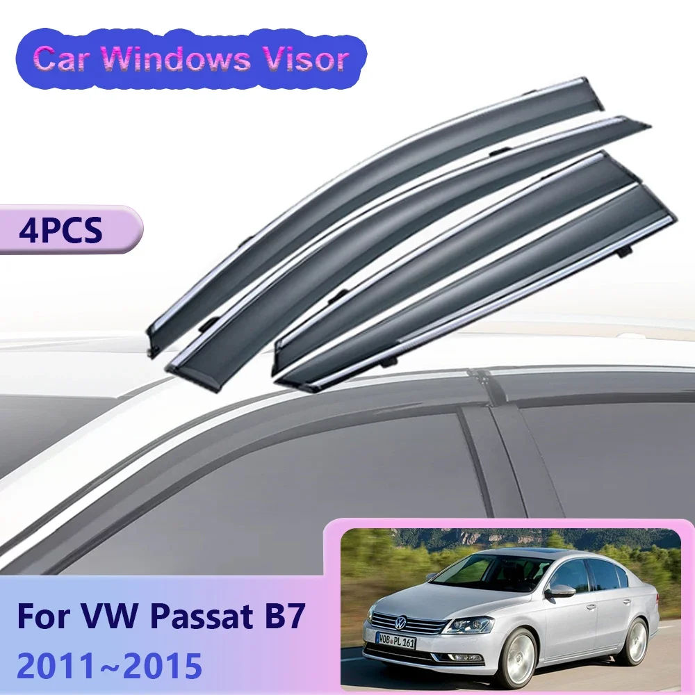 

Window Visor for Volkswagen VW Passat B7 2011~2015 Car Side Awning Shelter Vent Smoke Cover Sun Rain Guard Deflector Accessories