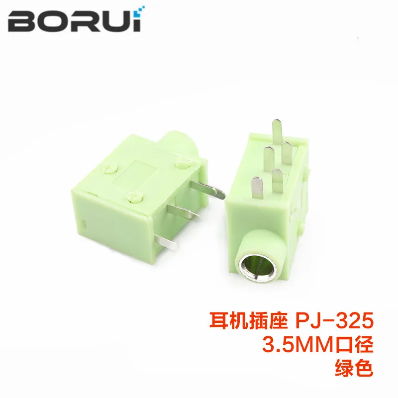 10PCS PJ215 PJ-325 3.5mm Five colours Stereo Headphone Connector Adapter Power Plug Audio Video Jack Socket Plug