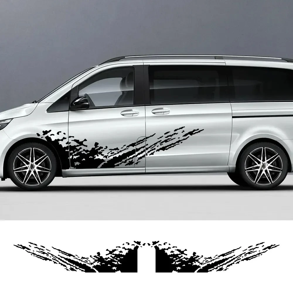 

Van Door Side Stickers For Mercedes Benz Vito Viano V Class W447 W639 Car Graphics Splash Sport Vinyl Decals Auto Accessories