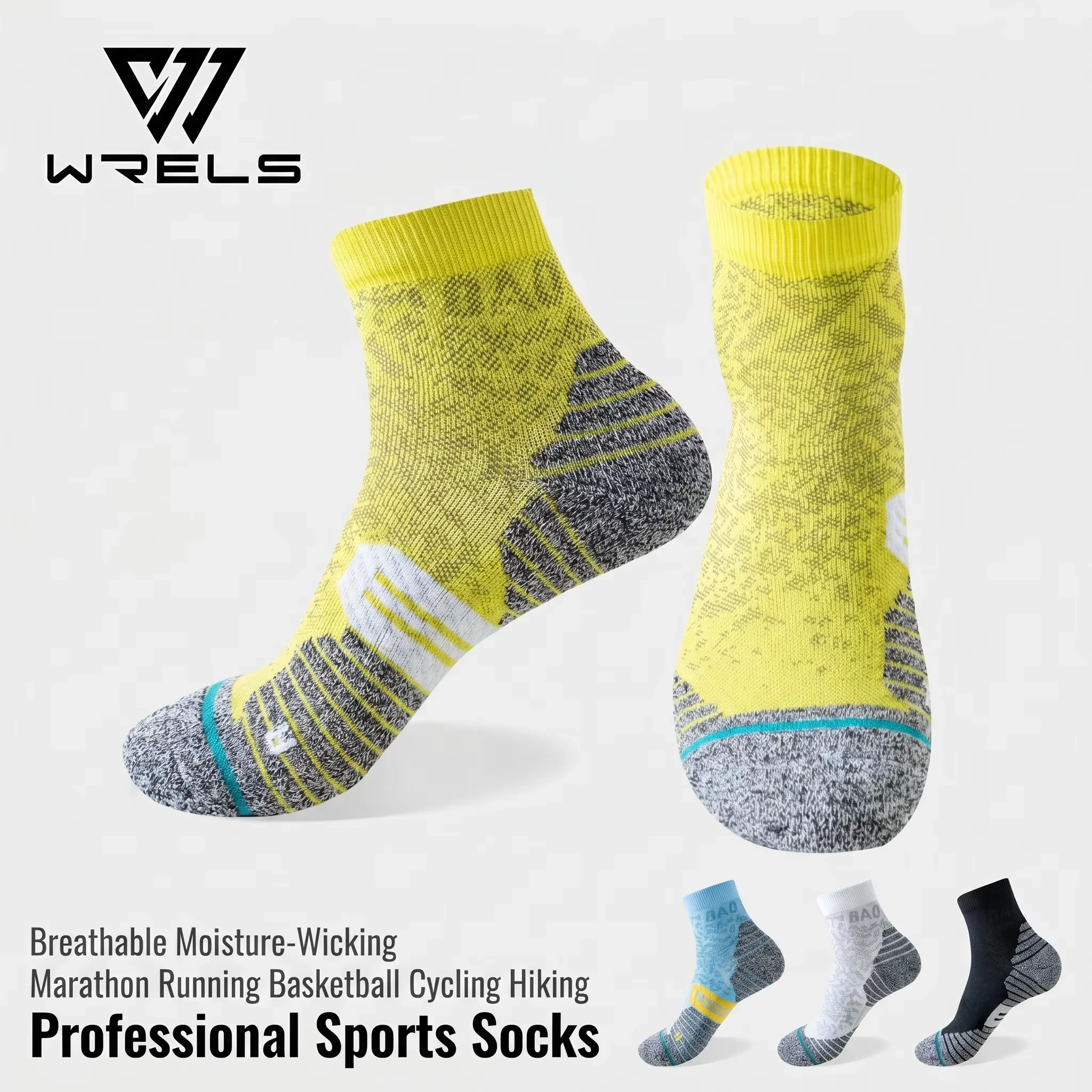 Athletic Sock Cushion - WRELS, calcetines deportivos de compresión con