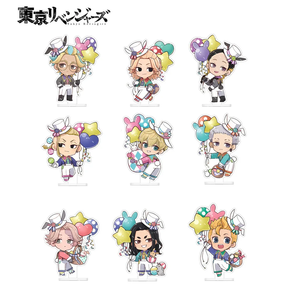 Anime 10CM keychain Tokyo Revengers Manjiro Ken Takemichi Hinata Atsushi Acrylic  Bag Pendant Key Chain Gifts