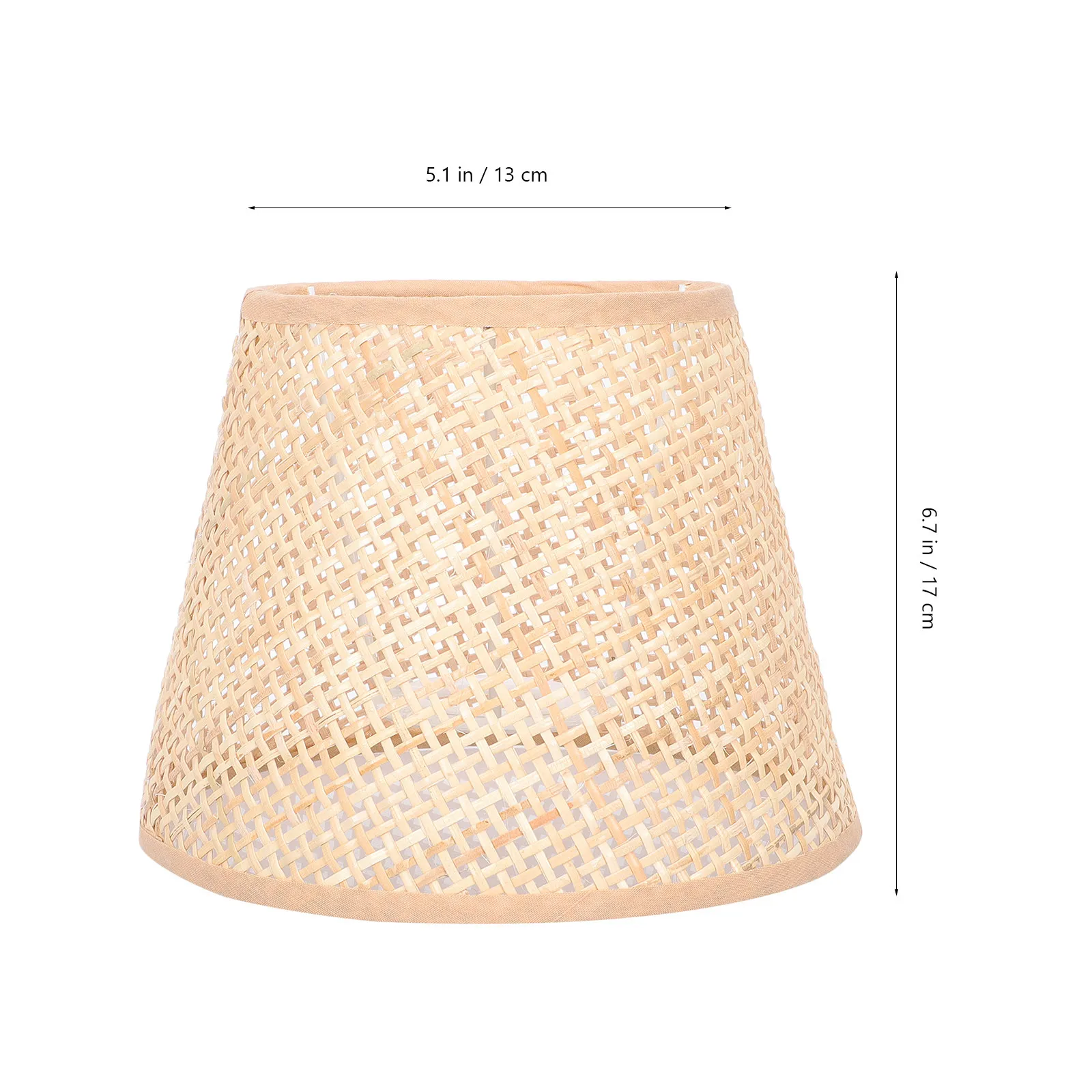 Woven Lampshade for Table Lamp Rattan Lamp Cover Desktop Bedside Light Fixture Simple Design Home Hotel Living Room Study Use