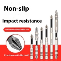 10 Pcs Magnetic Screwdriver Bits Non-slip Shockproof Phillips Impact Bits Hex Shank Carbon Steel Bits Suitable For Power Tools