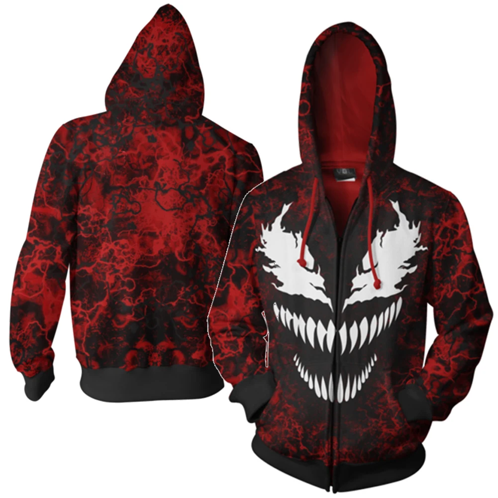 Fancy Dress Massacre Cletus Cosplay For Men Hoodie Movie Super Villain Costume Adult Man Hooded Sweatshirt Jacket Pullover