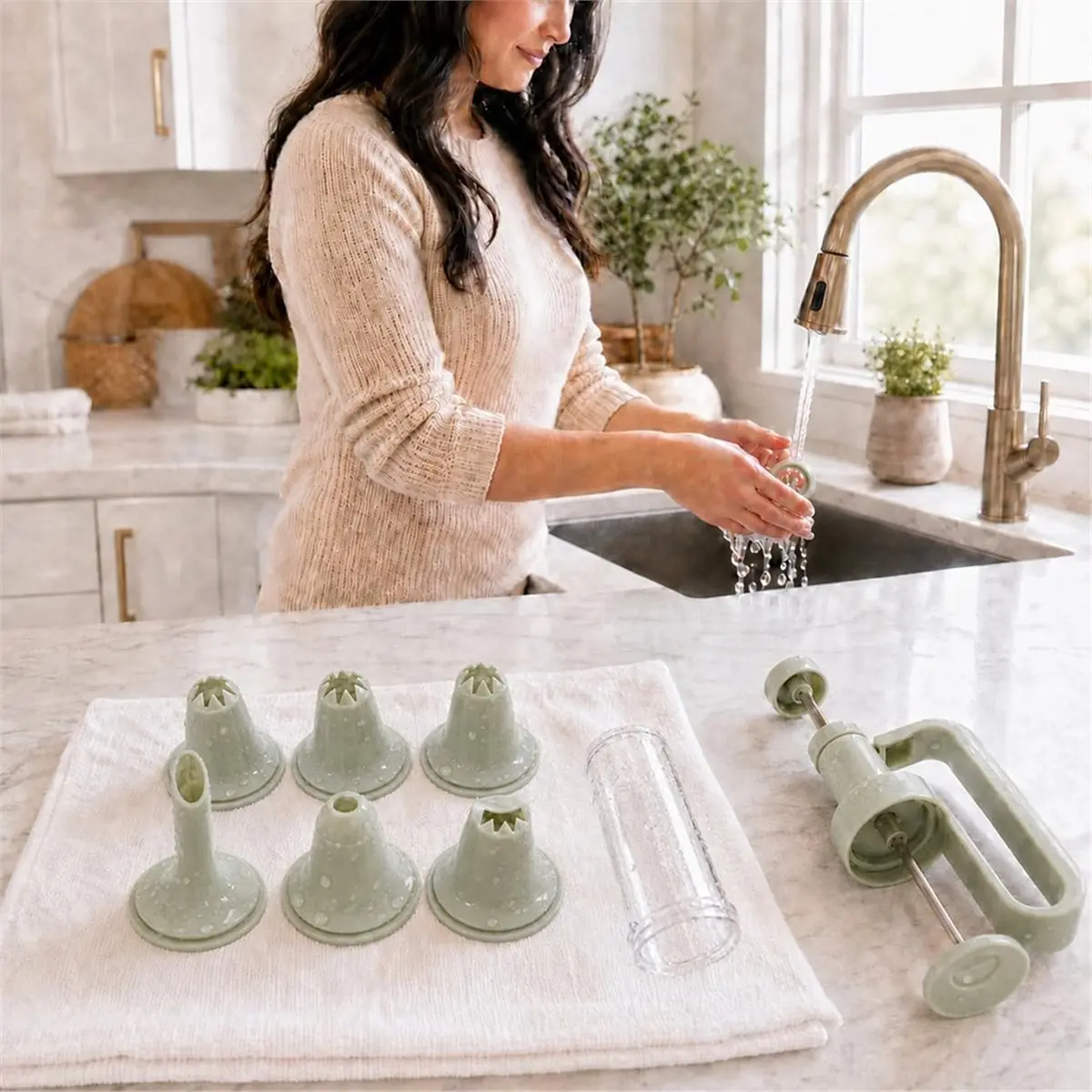 Cake Decorating Tool Set,Clear Icing Dispenser Easy-to-Clean Pastry Tool Kit for Cupcake Decorating,Mess-Free Frosting