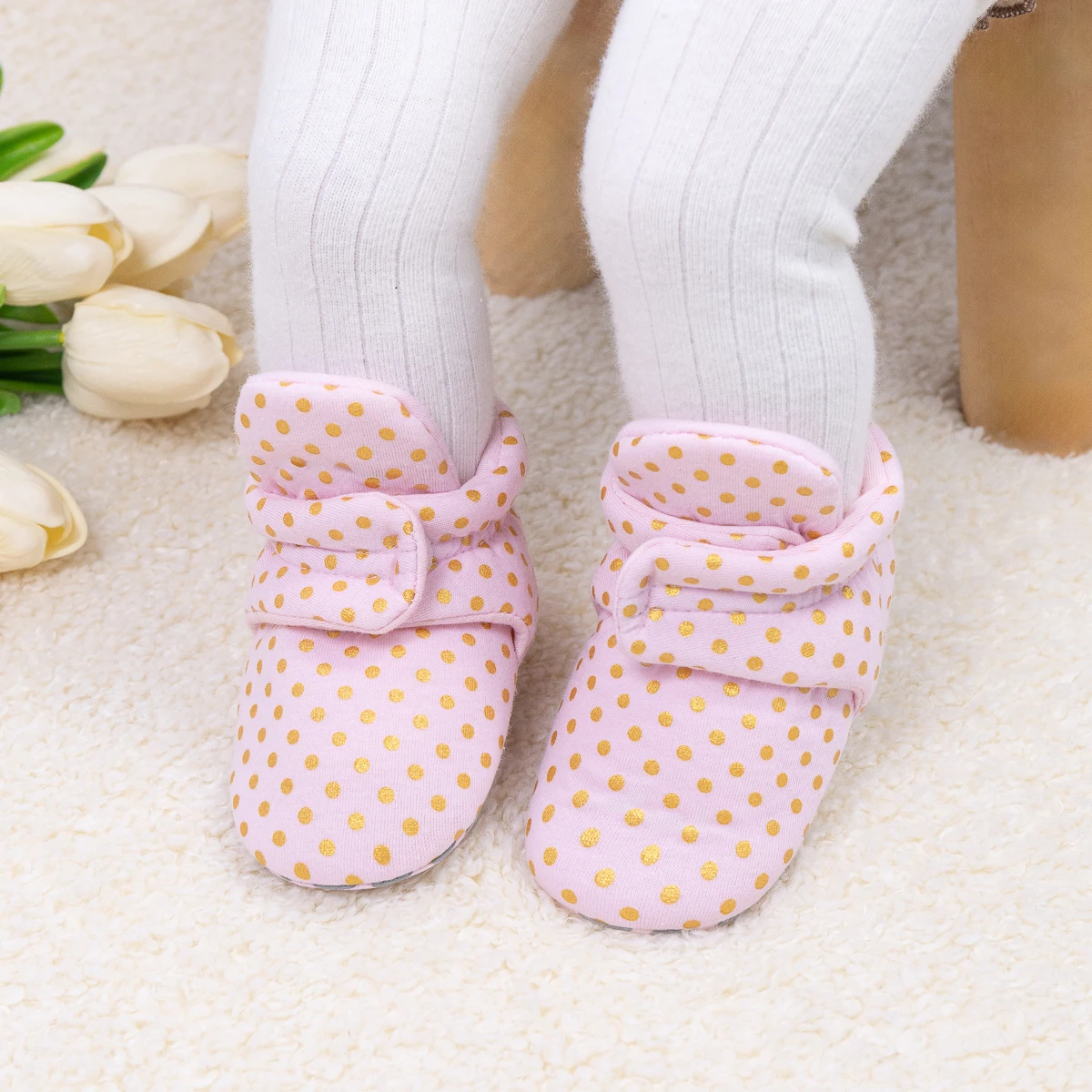 

New Soft Winter Boots Baby Girl Boy Winter Warm Shoes Solid Fashion Toddler Fuzzy Balls First Walkers Kid Shoes 0-18M