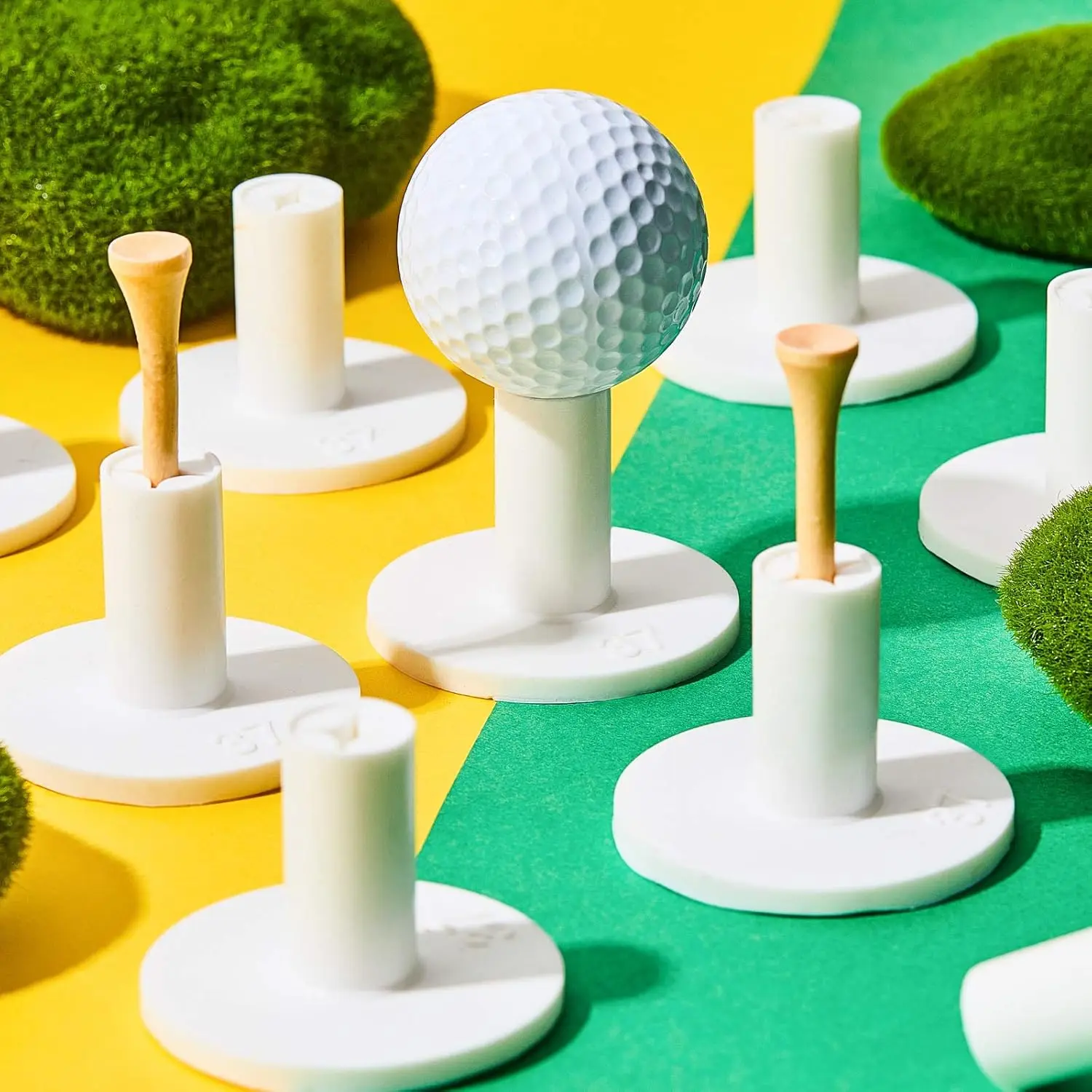 5pcs/pack Golf rubber tee Golf tee rubber cross soft Golf Rubber Tee Holder