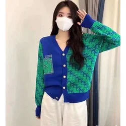 Golf Clothing Korean Golf Sweater Women Golf Wear 2024 Spring New Shirt Women Knit Cardigan Top Golf Supplies