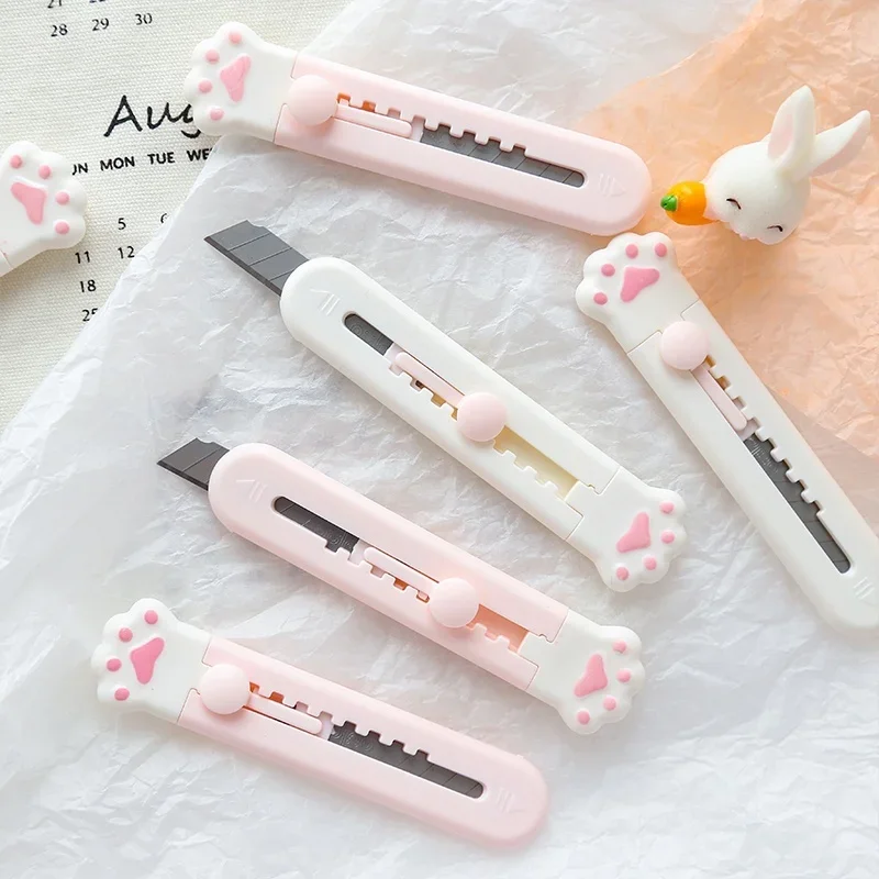 Utility Knife Box Cutter Mini Cute Knife Portable Express Package Removal Knife Student Office Tools Paper Cutting Paper Cutter