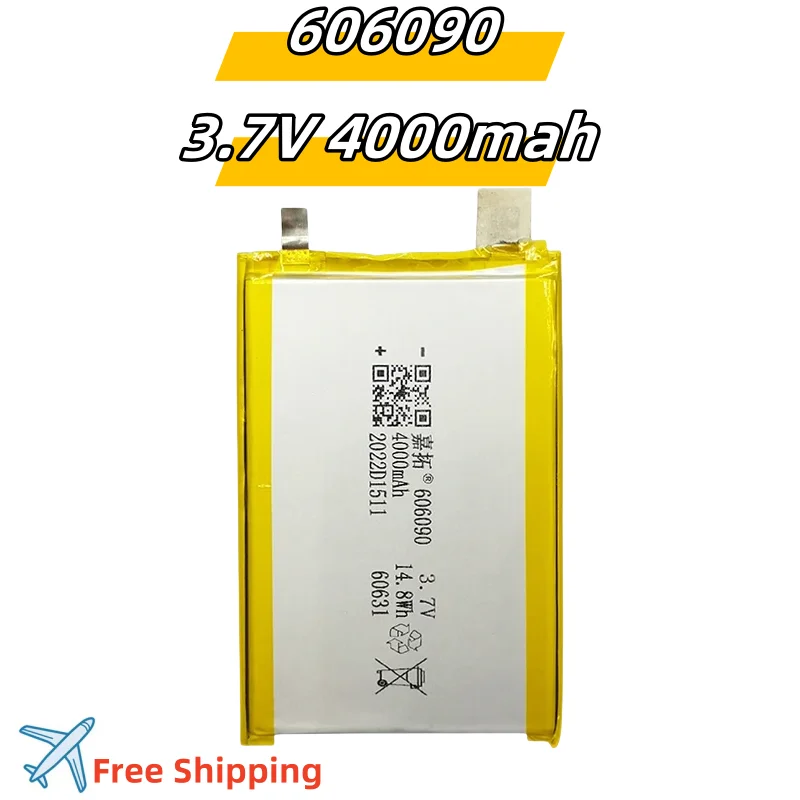 100% new 606090 3.7v 4000mAh lithium ion lithium battery lithium polymer rechargeable battery Bluetooth GPS MP3 MP4 recorder