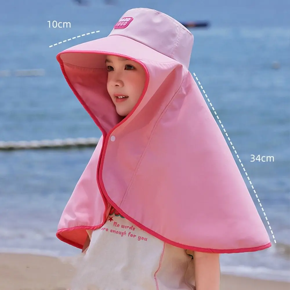 

Модная детская рыбацкая шляпа с большими полями, удлиненная шаль, солнцезащитная шляпа, солнцезащитная кепка-ведро, детская пляжная кепка, летняя кепка