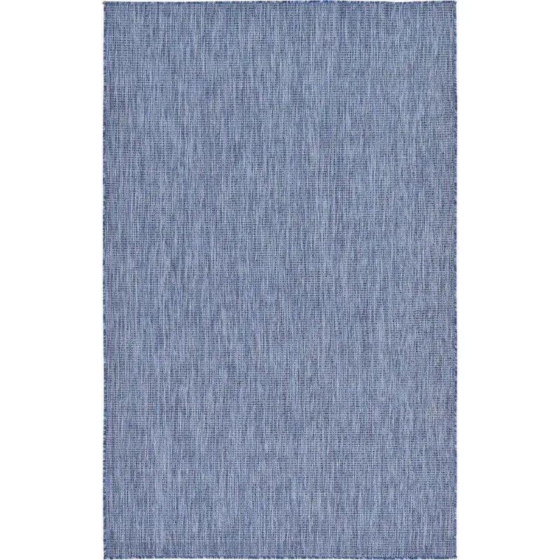 Collection Casual Transitional Solid Heathered Indoor/Outdoor Flatweave Area Rug