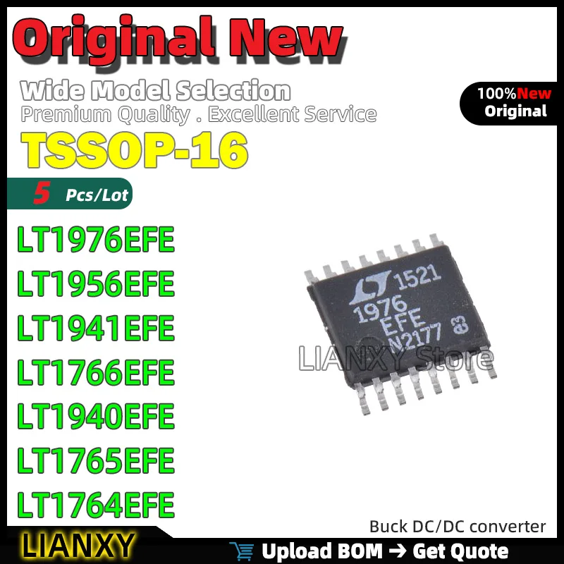 

5pcs TSSOP-16 LT1976EFE LT1956EFE LT1941EFE LT1766EFE LT1940EFE LT1765EFE LT1764EFE Buck DC/DC converter New Original