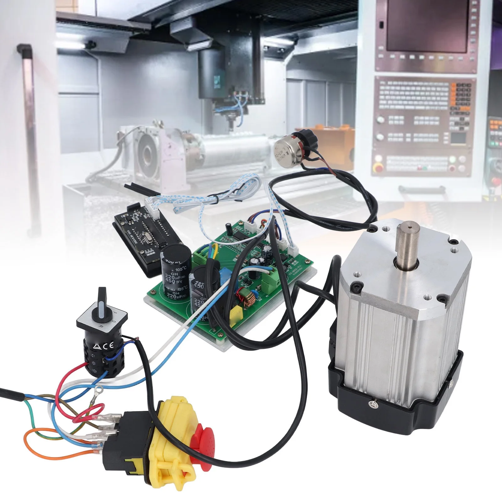 

Brushless Lathe Motor Kit Main Control Power Supply Board Kit for MX210 WM210 220x750 220x600 8x16 1000W Spindle CNC Motor