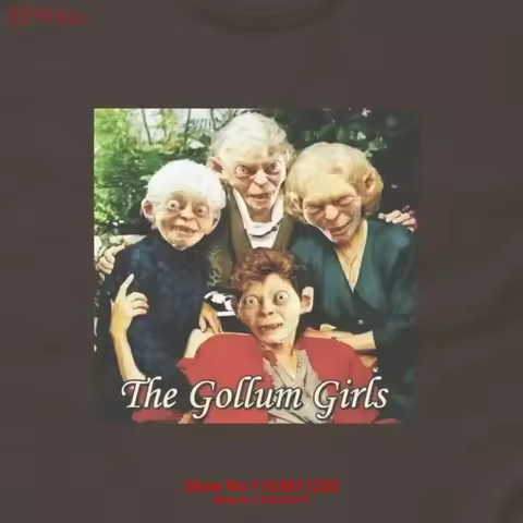 Funny LOTR Gollum Golden Girls Meme T Shirt classic tee vintage Washed homme Stylish Casual Versatile Comfortable