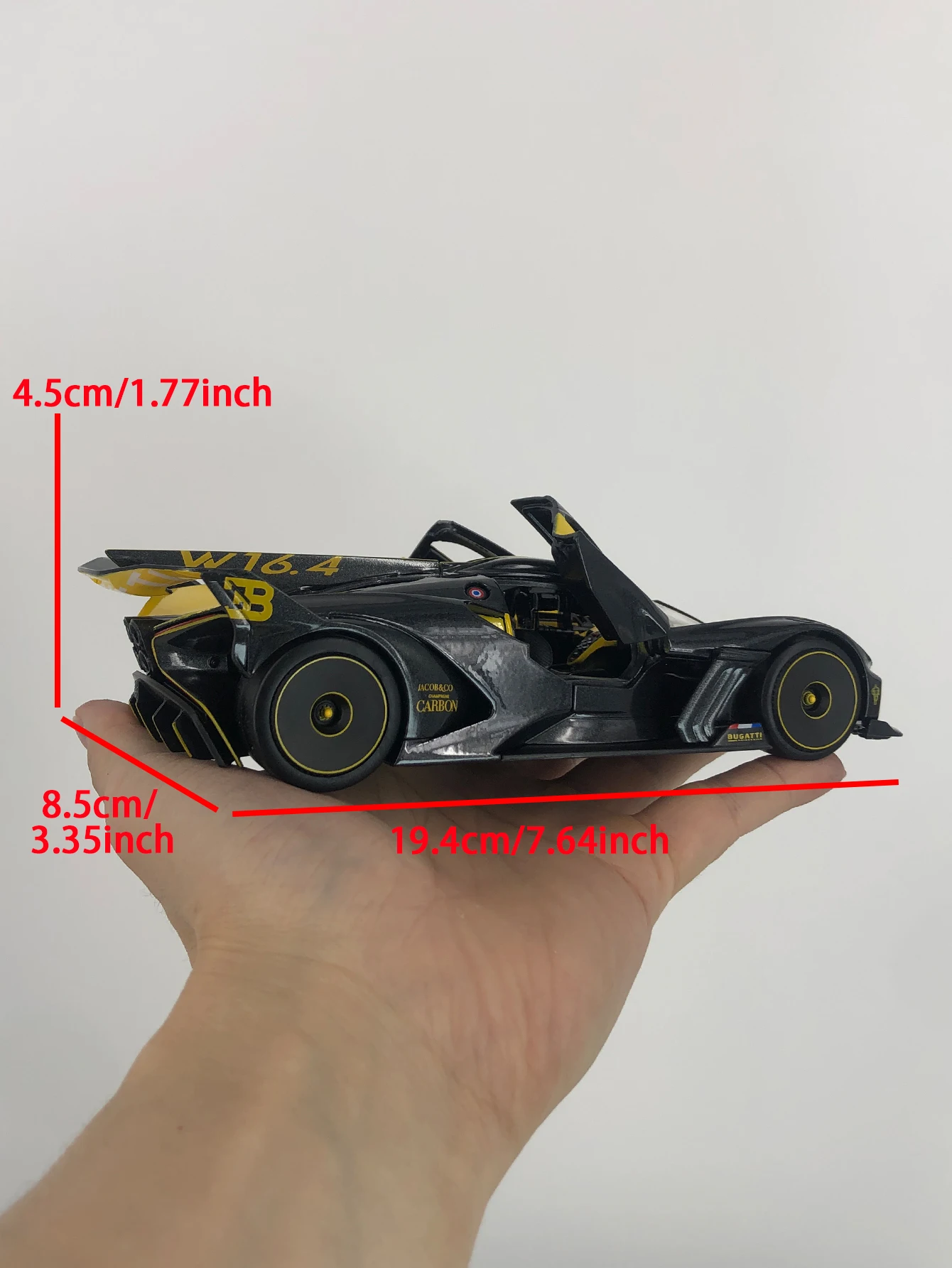 Maisto 1:24 simulation zinc alloy Bugatti Bolide model car, static ornament, metal collectible gift car