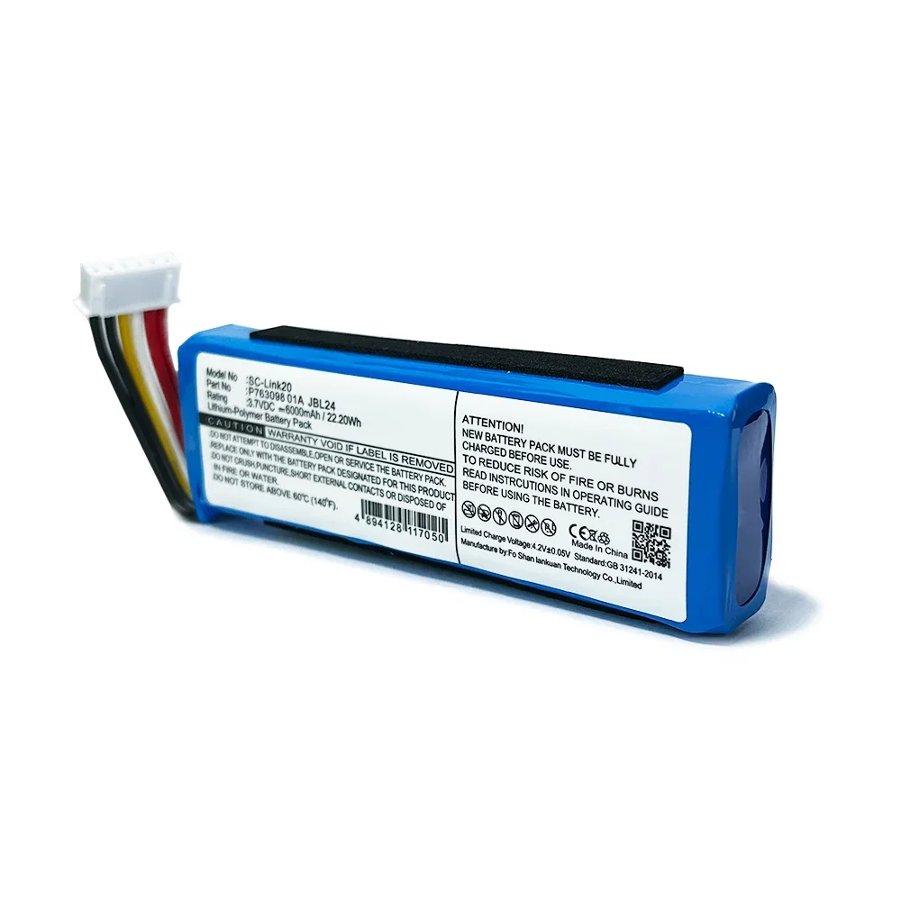 Original p763098 01a bateria de substituição para jbl ligação 20 sem fio bluetooth alto-falante baterias