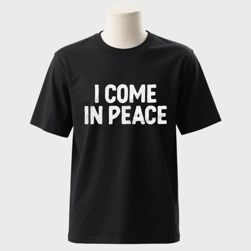 Couple I Come in Peace I Am Peace Women's T-shirt Double Meaning Humor Inappropriate Harajuku Sleeve Casual Women's Clothing