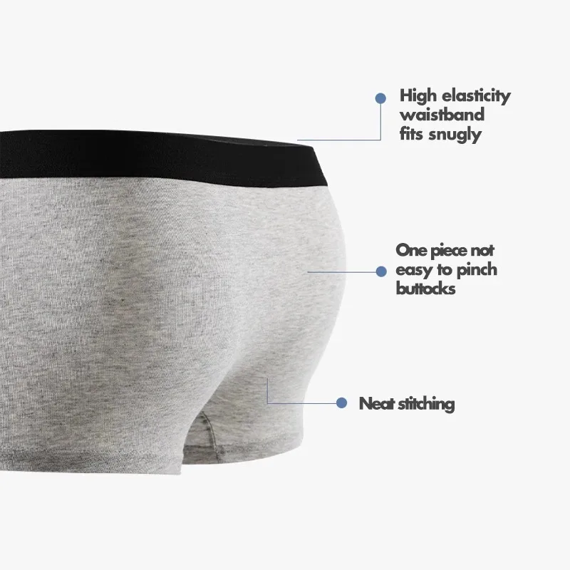 1pcs Men's Boxer Shorts Flat angle Underwear Men's Panties Breathable Male Underpant Cotton Men Underwares 40-105kg