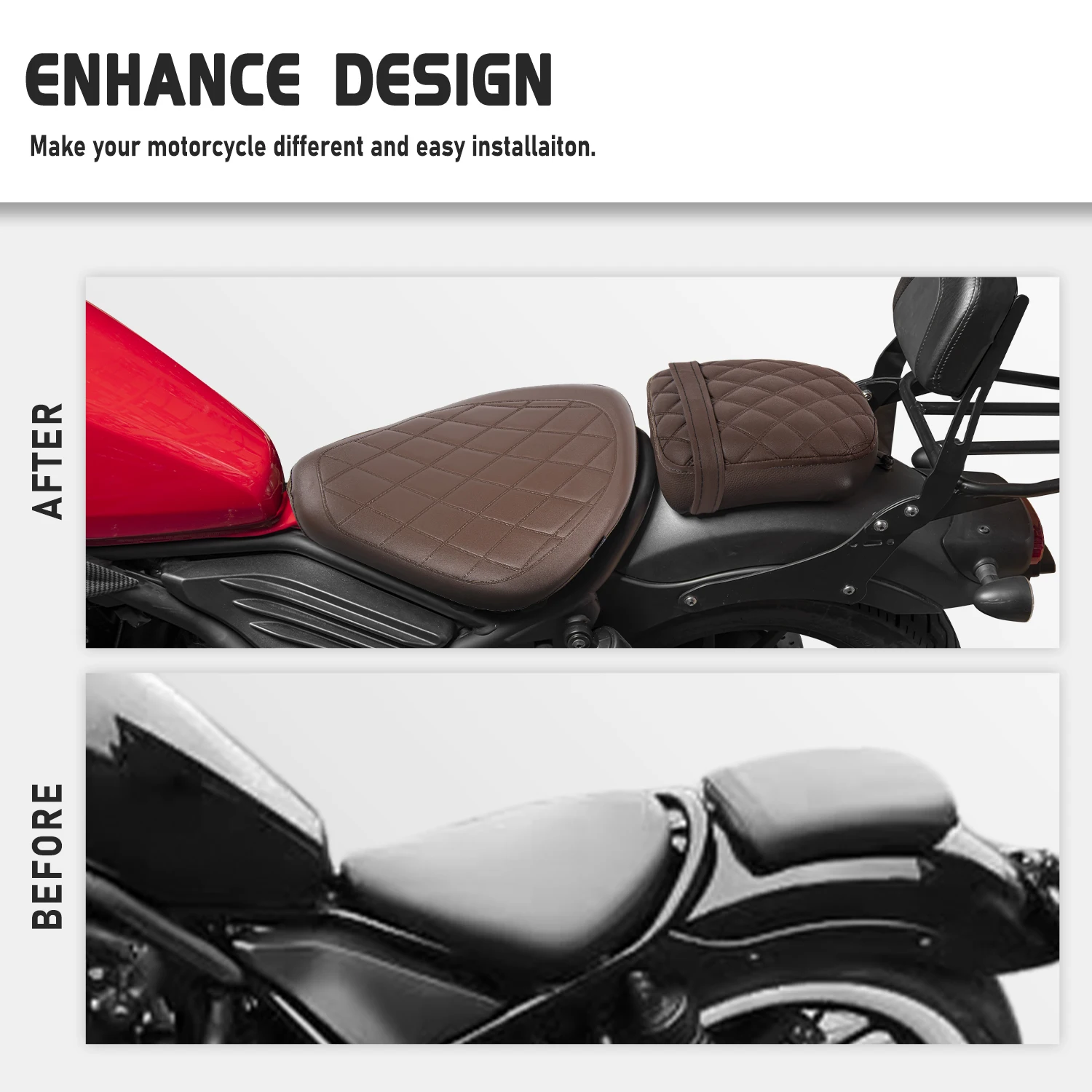 Front Rider Driver Seat Cushion Rear Passenger Pillion For Honda Rebel CMX500 CMX300 CM 500 300 2017-2025 Motorcycle Accessories