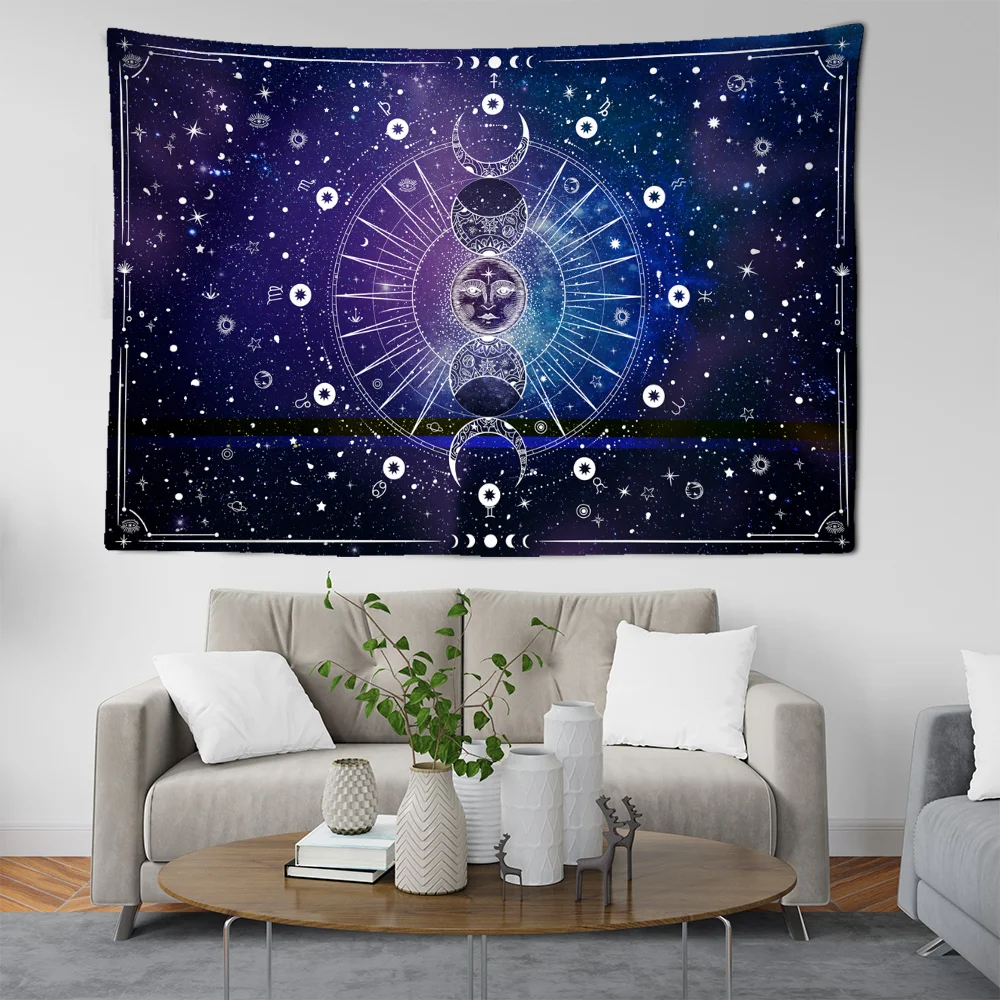 Tapestry Of Sun Moon Constellation Symbols Living Bedroom Bathroom Wall Hangings Home Decorations Aesthetic Room Decor