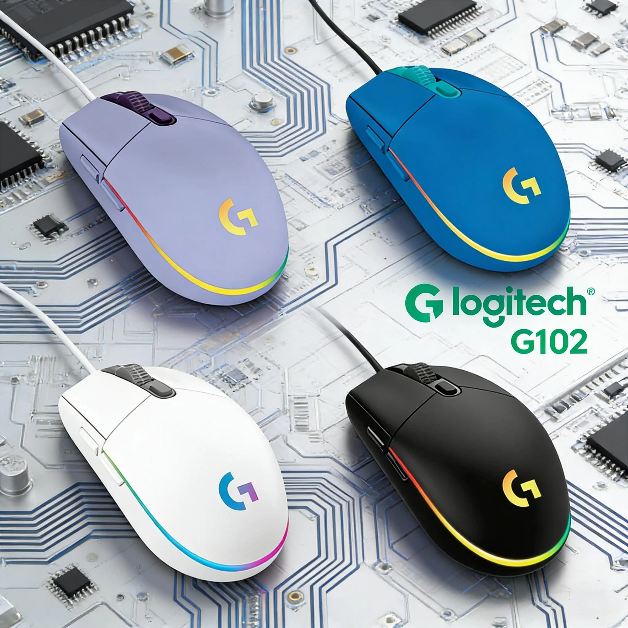 

Logitech G102, Perfect Gaming Mouse – RGB, Macro & Wired Stability for All Gamers