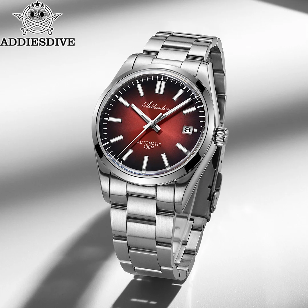 ADDIESDIVE Automatic Men's Mechanical Watches Fashion Gradient Color Men's Watch NH35 Movement Luminous Dial Luxury Sapphire