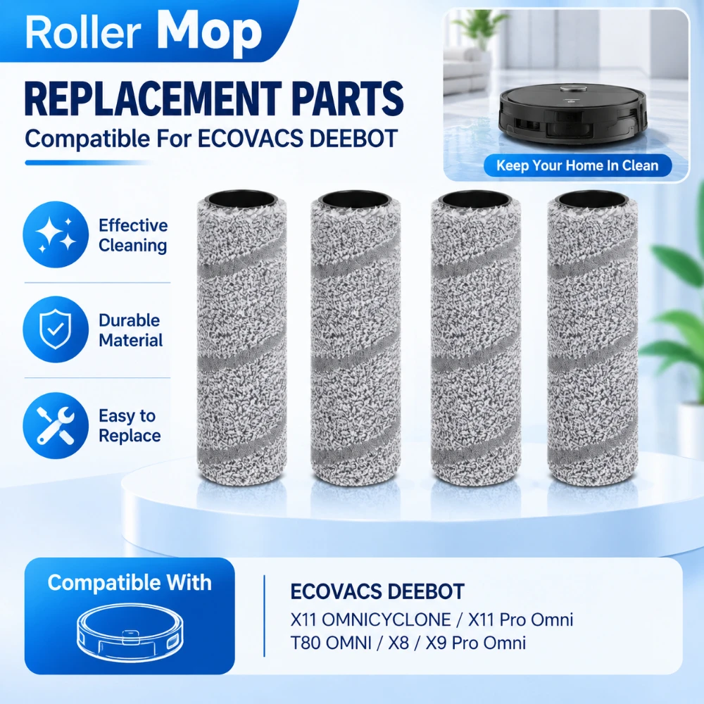 Replacement Roller Mop for Ecovacs Deebot X11 OmniCyclone/X11 Pro Omni/X9 Pro Omni/X8 Pro Omni/T80 Omni Vacuum Parts