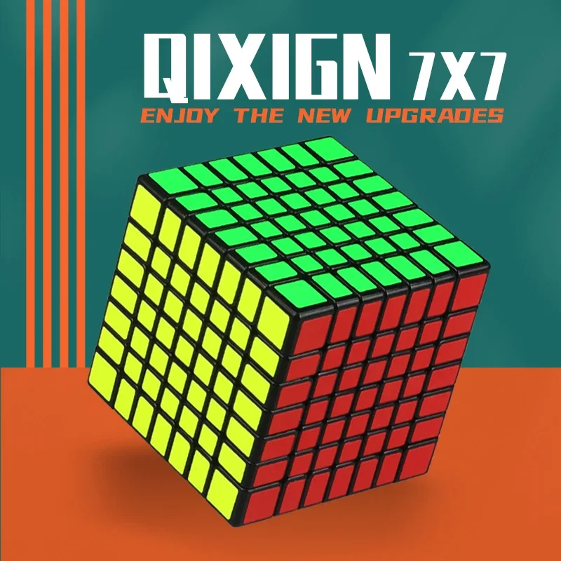 [ECube] QiYi QiXing 7x7x7 Magic Speed Cube Professional Antistress Puzzle Toy Game Qixing S2 Children's Gift with Stickers