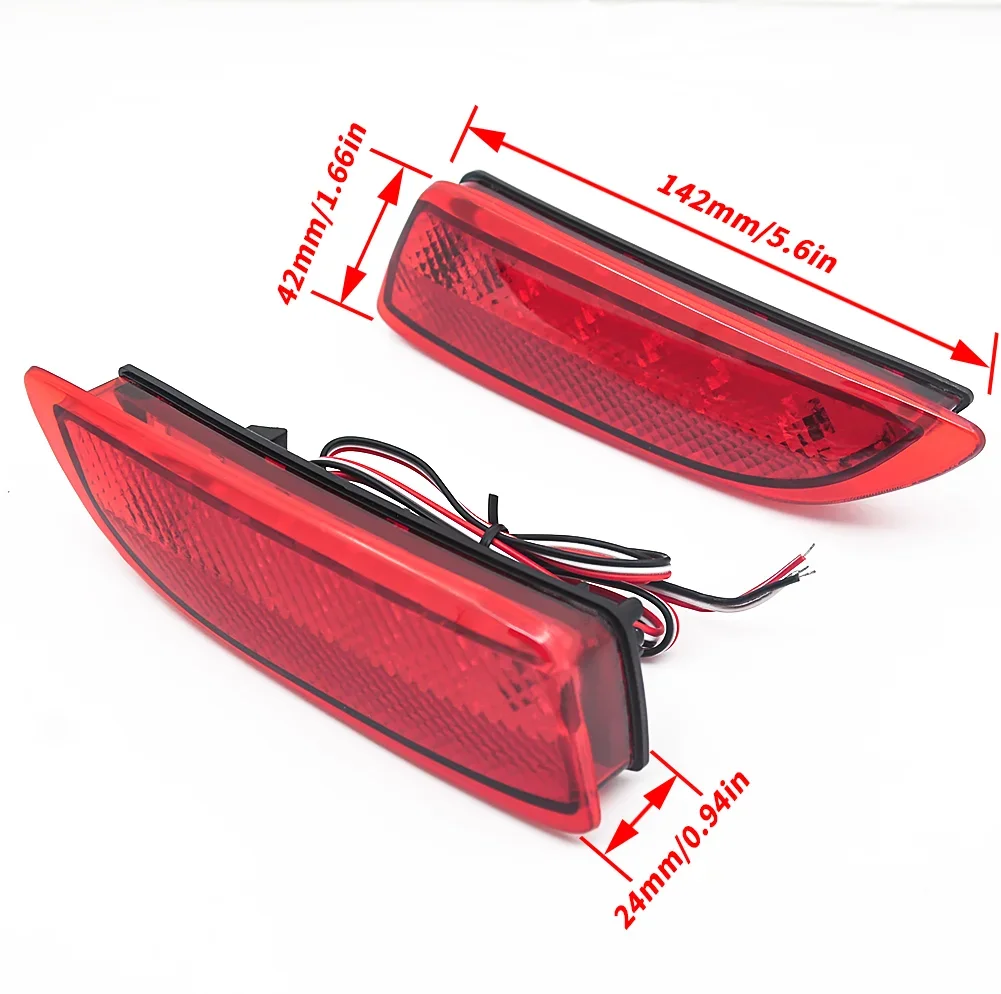 

1Set LED Rear Bumper Reflector Light For Toyota Corolla 2011 2012 For Lexus CT200h Red Lens Parking Warning Lamp Car accessories