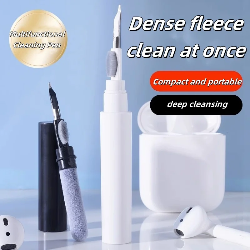 Multi-functional cleaning pen - Suitable for headphones, cell phone earpiece dust removal, portable headset cleaning device.