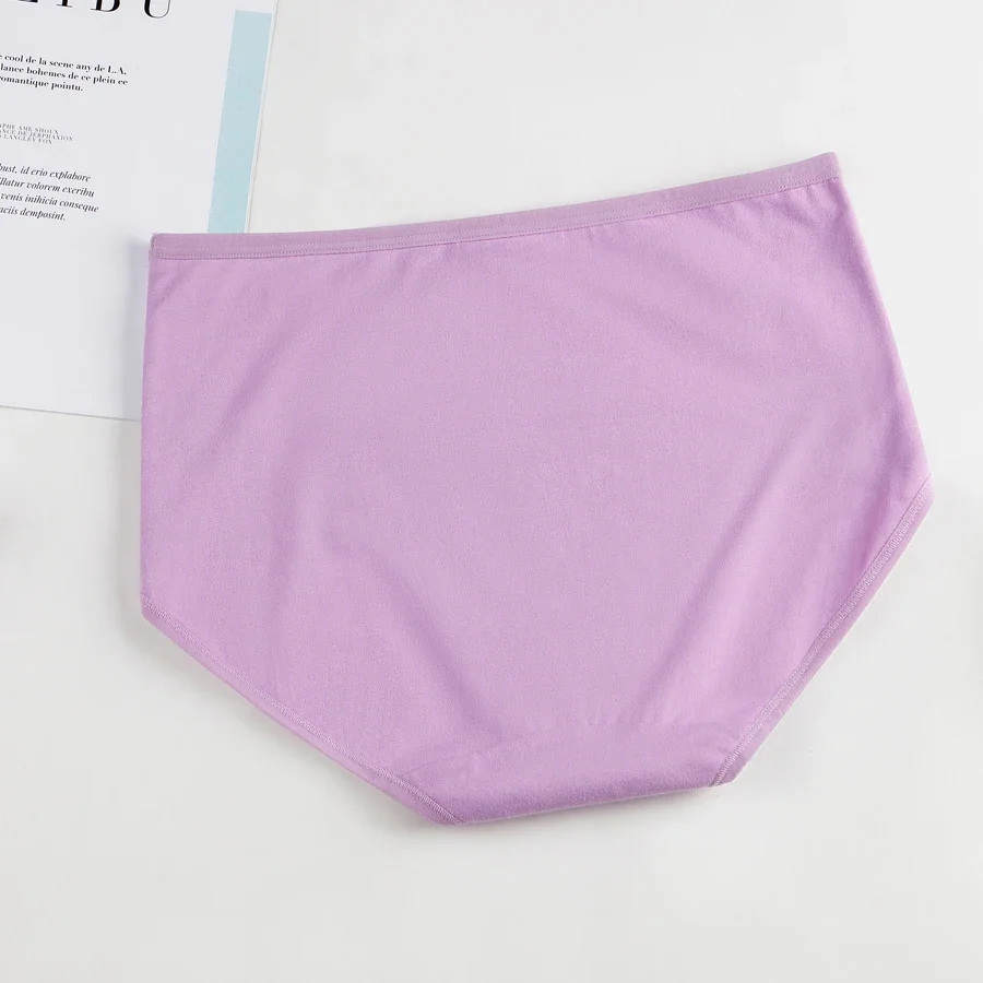 3Pcs/Lot High Waist Panties for Women Cotton Plus Size Underwear Female Print Flower Briefs Ladies Shapers Soft Sexy Lingeries