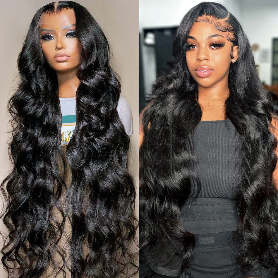 30 inch Body Wave Lace Front Human Hair Wigs 13x4 Lace Frontal Wig Water Wave Transparent 13x6 Hd Pre plucked Brazilian Remy Wig