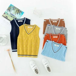 Baby Girls Sleeveless Vest Kids Knitted Sweater 2023 spring Autumn Winter Cotton Jacket Boys Outerwear Children's Warm Clothes