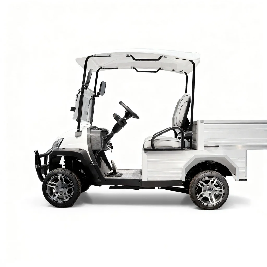 72V Lithium Battery 4WD Electric Golf Cart 2 Seater Cargo Utility Vehicle 5KW Motor 90km Range