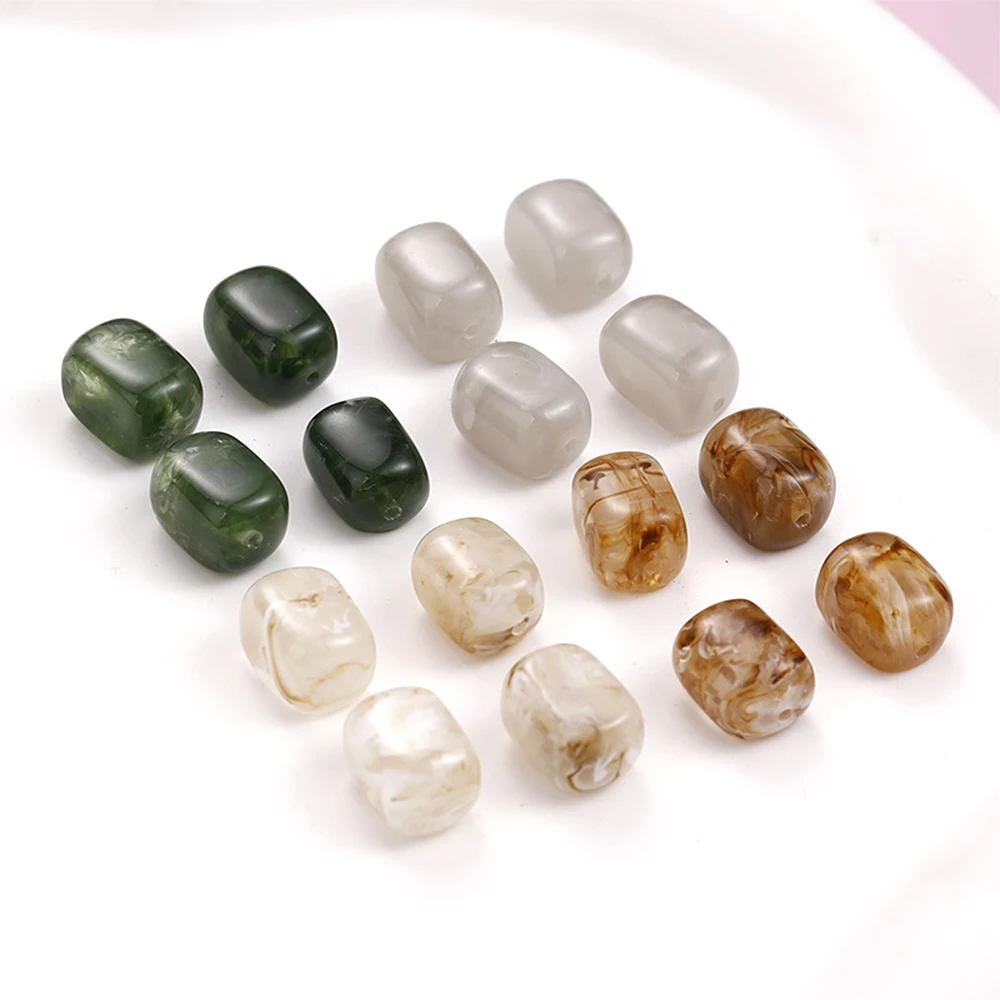 20 PCS Dyeing sensation rectangular resin beads DIY makes fashionable jewelry Necklace, bracelet, clothing Accessory materials